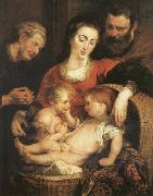 Peter Paul Rubens The Sacred Family with Holy Isabel Spain oil painting artist